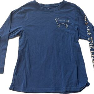 The Black Dog Navy Blue Crewneck Tee with Dog Logo